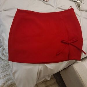 Elegant Red Women's Skirt